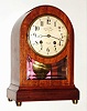 Germany, B and W., 8 day, time and strike, mantel clock. Silvered dial is signed "Conrad Felsing, Hofuhrmacher, Berlin", c1900.