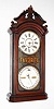 Ithaca Calendar Clock Co., Ithaca, NY, "No. 4 1/2 Favorite", Double dial , time and strike, calendar clock, c1880
