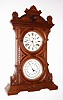 Welch, Spring and Co., "Audran, B.W.", 8 day, time and strike, double dial calendar clock, c1872.