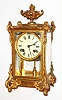 Ansonia Clock Co., New York, NY, "Coronet", 8 day, time and strike, lever movement crystal regulator mantel clock, c1904