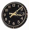 Black marble electric gallery clock, c1930
