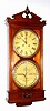 Ithaca Calendar Clock Co., Ithaca, NY, "No. 2 Regulator or Hanging Bank Clock", 8 day weight double wind double dial calendar time piece, c1874