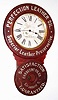 Baird Clock Co., Plattsburg, NY, 8 day advertising time piece for "Perfection Leather Oil". The movements for these time pieces were supplied by Seth Thomas, c1895.