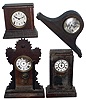 Clocks- 4 (Four) Connecticut 8 day, time and strike wood mantel clocks.