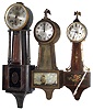 Clocks- 3 (Three) Connecticut 8 day wood banjo clocks, early 20th century
