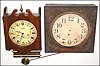 Clocks- 2 (Two) Connecticut wood 8 day wall clocks: Ingraham gallery and Daneker modern Westminster chime, 20th century
