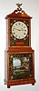 Reproduction Aaron Willard Massachusetts shelf clock , 8 day, time piece made by Edwin B. Burt, Exeter, NH, glasses painted by his son Hershel Burt, c1960. Ed ran the Burt Dial Co. for about 35 years and 1957 acquired the Adams Brown Co. that sold horological books until it was sold in 1982. Ed. died in 1971.