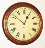 English, 8 day chain drive fusee dial or pub wall time piece, c1900.