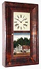 Sylvester L. Samuel, New York, rosewood veneer 30 hour time and strike OG shelf clock, c1845