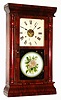Seth Thomas Clock Co., column and cornice rosewood 30 hour time and strike weight driven shelf clock, c1885