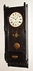 Seth Thomas Clock Co., Thomaston, Conn., "Queen Anne" ebonized 8 day, time and strike spring wound presentation wall clock, 1881