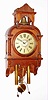 Waterbury Clock Co., Waterbury, Conn., "Study No. 10" cherry 8 day, time and strike weight driven wall clock, c1893