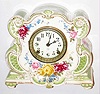 Ansonia Clock Co., New York, "La Somme" 8 day, time and strike porcelain mantel clock, c1900