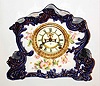 Ansonia Clock Co., New York, "Referee" 8 day, time and strike porcelain mantel clock, c1901