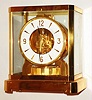 LeCoultre Swiss "Atmos" gold plate and glass perpetual mantel clock, c1979