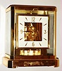 LeCoultre Swiss "Atmos" gold plate and glass perpetual mantel clock, c1974