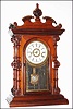Welch, Spring and Co., Forestville, Conn., "Cary V.P." walnut 8 day, time and strike mantel clock, c1880