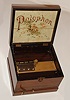 Polyphon, Germany, walnut table model music box for 11" disks, c1895