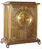 Ansonia Clock Co., New York, "Sussex" 8 day, time and strike "Colonial Brass" mantel clock, c1901