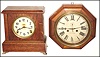 Clocks- 2 (Two) Connecticut wood 8 day clocks, Welch marine and Ingraham time and strike, c1890