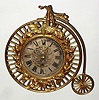 Lenzkirch, Germany, brass bicycle-form 8 day trophy time piece, 1888