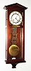 Korean 30 day time and strike mahogany reproduction of Austrian wall clock, c1980