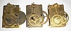 Clock Movements- 3 (Three) weight driven banjo style movements, all with recoil escapements, one signed Fair Haven MFG. Co. Fair Haven Vt. USA, one numbered 3206 on front plate, and one unmarked.