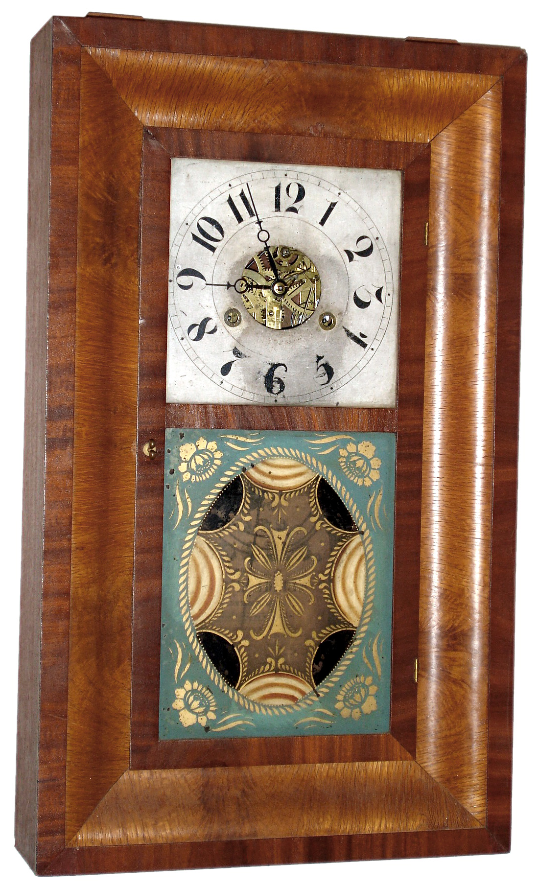 Silas Hoadley, Plymouth, Conn., 30 hour, time and strike, OG shelf clock, wooden works, c1835. — Antique Clocks Price Guide