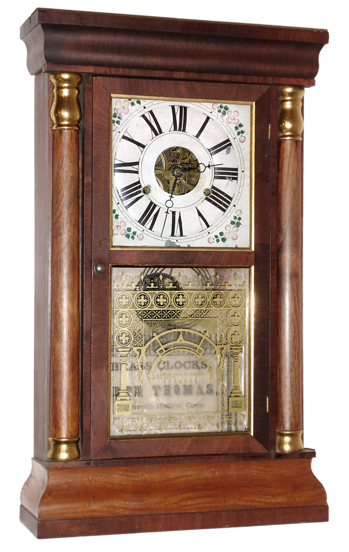 Seth Thomas, Plymouth Hollow, Conn, 30 hour, time and strike, column clock, c1860. — Antique Clocks Price Guide