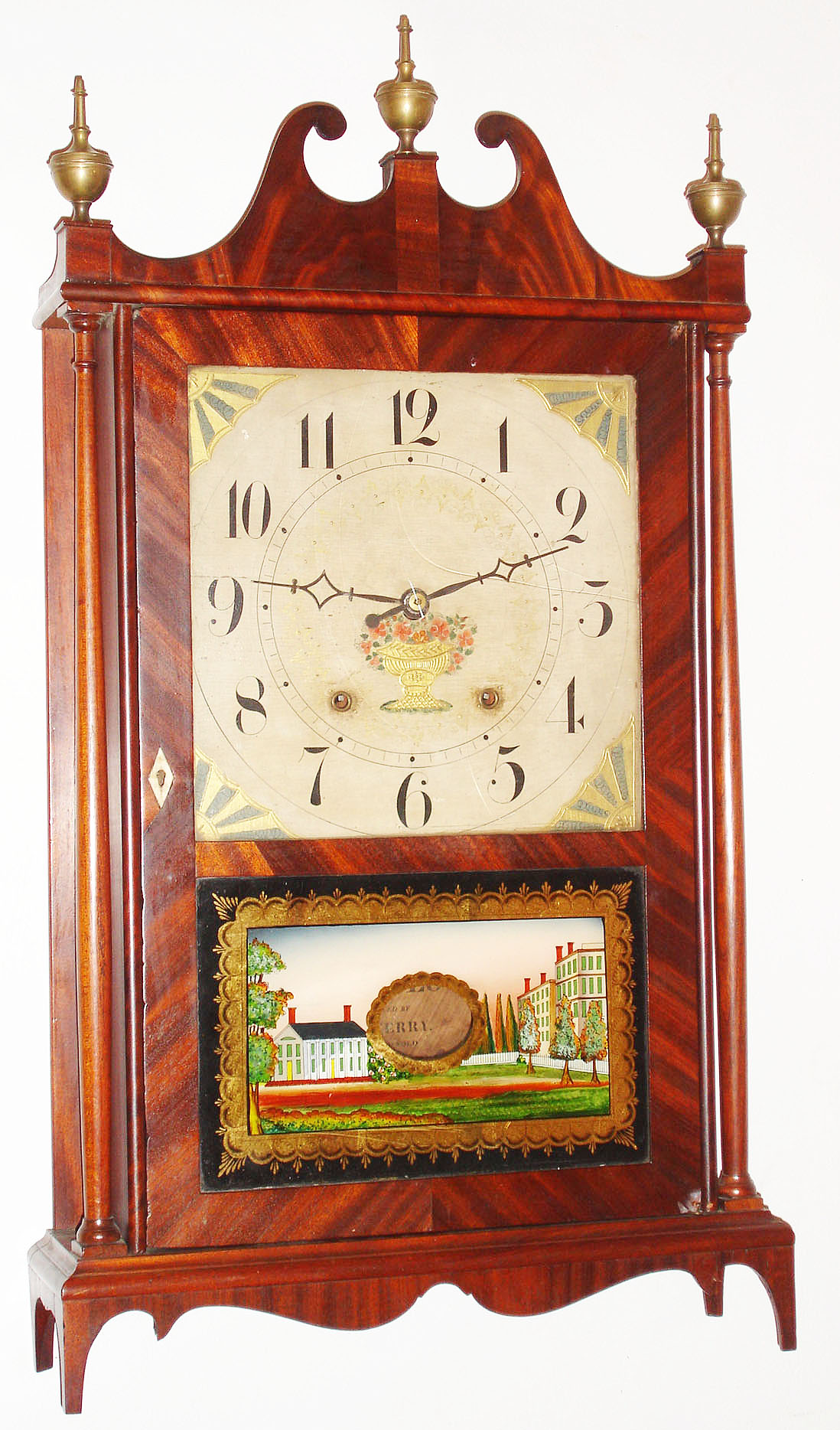 Seth Thomas, 30 hour, wood movement pillar and scroll shelf clock, c1825 — Antique Clocks Price Guide