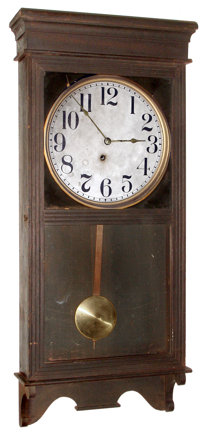 E. Ingraham, Bristol, Conn., "Trenton" mahogany finish time-only 8 day wall clock, c1923. — Antique Clocks Price Guide