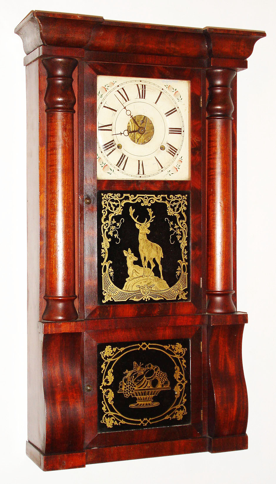 Seth Thomas Clock Co., Thomaston, Conn., 8 day, time and strike column and cornice shelf clock, c1865 — Antique Clocks Price Guide