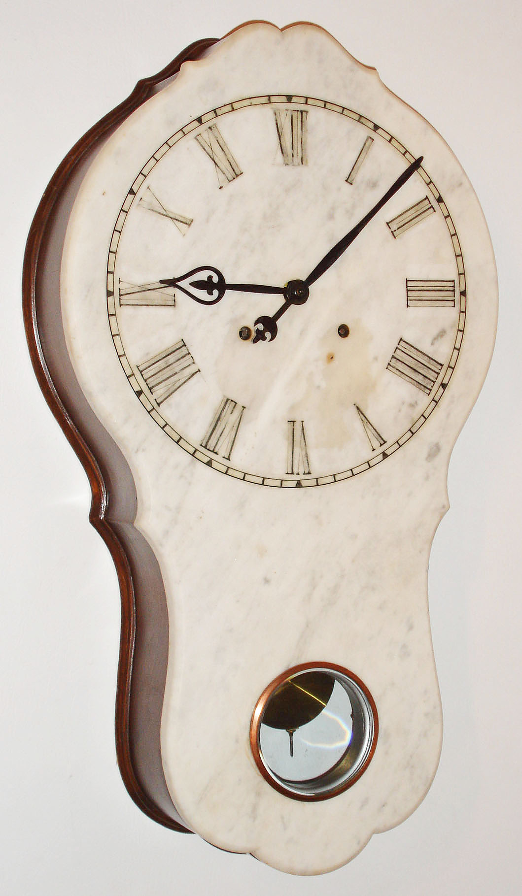 Seth Thomas Clock Co., Thomaston, Conn., "Marble No. 7", 30-day hanging marble front timepiece, c1913 — Antique Clocks Price Guide