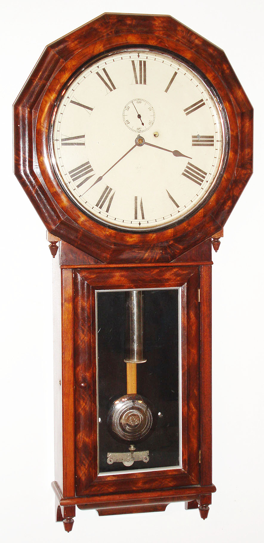 Seth Thomas Clock Co., Thomaston, Conn., "Regulator No. 3", 8 day, weight driven wall timepiece, c1880 — Antique Clocks Price Guide