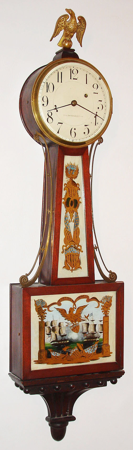 Waltham Clock Co., Waltham, Mass., 8 day, weight banjo or patent timepiece retailed by Bigelow, Kennard and Co., c1930 — Antique Clocks Price Guide