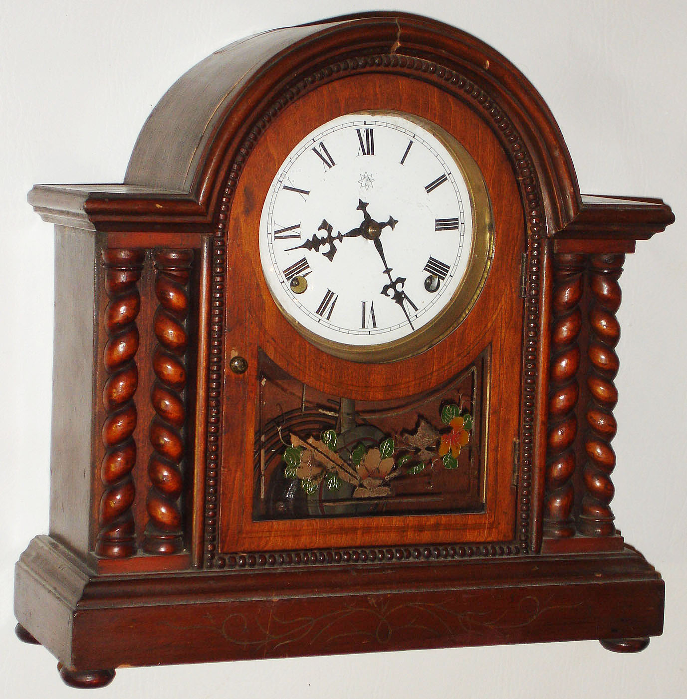 Junghans, Germany, walnut, 8 day, time and strike, mantel clock, made for the English market, c1910 — Antique Clocks Price Guide