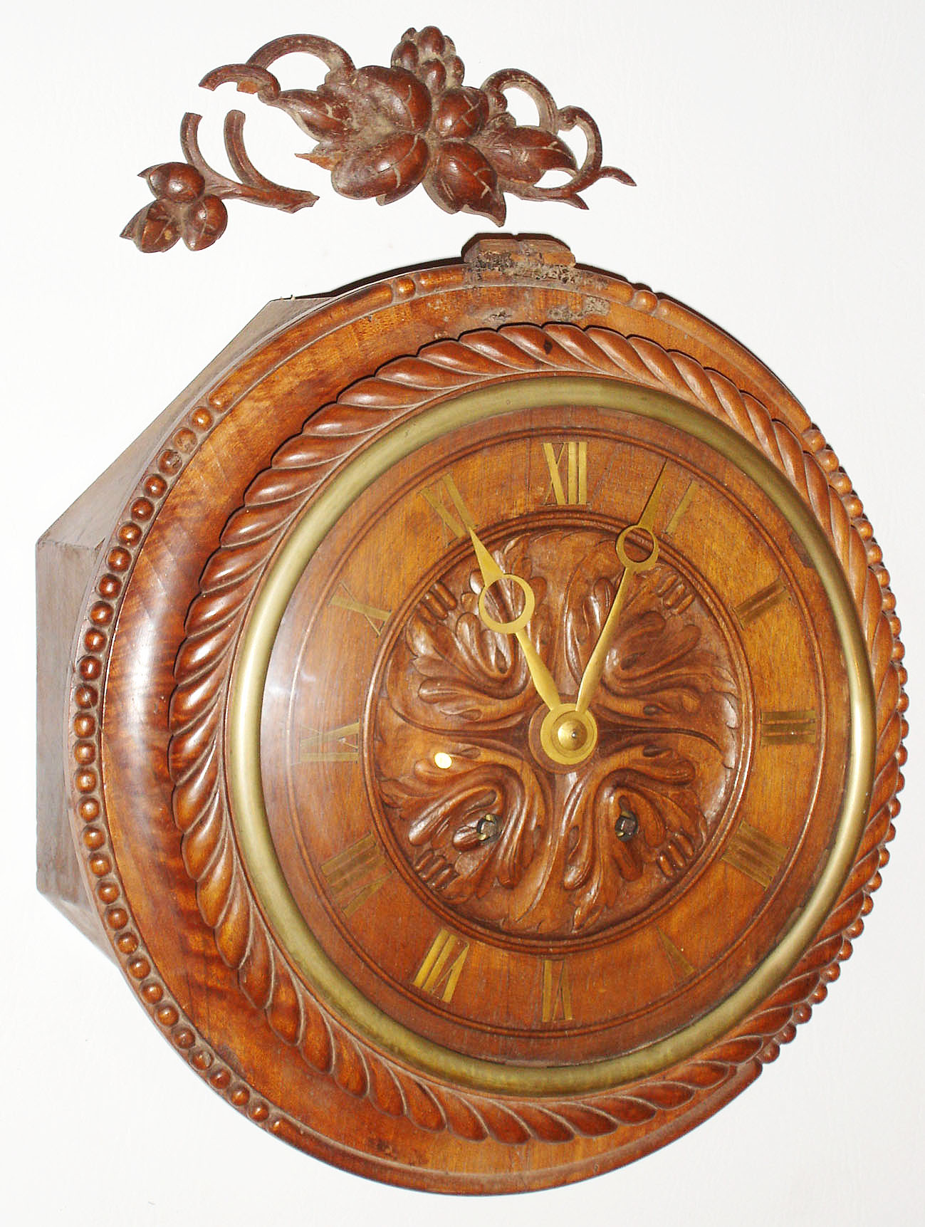 French walnut, 8 day, time and strike, wall clock, c1890 — Antique Clocks Price Guide