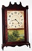 E. Terry and Sons, Plymouth, Conn., 30 hour time and strike wood movement pillar and scroll shelf clock.  Very late example by this firm with late P&S dial (minute markers outside chapter).   c1832