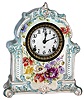 Ansonia Clock Co., New York, NY, "La Moselle" Royal Bonn porcelain, 8 day, time and strike, mantel clock, c1914