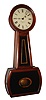 Massachusetts "Regulator No. 4 style" banjo wall clock, 8 day, time only, weight driven movement in a rosewood grain painted case with Howard and Davis type reverse painted throat and lower tablets and painted metal dial signed "E. HOWARD and CO. BOSTON", c1890