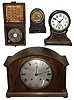 Clocks- 3 (Three) mantel clocks plus an Asian reproduction boxed sundial, 19th and 20th centuries