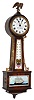 Hamilton Sangamo mahogany electrically-wound striking banjo clock, naval tablets, c1931