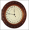 French mahogany, 8 day, time only, 'bakery' wall clock, c1900