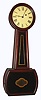 Attleboro 8 day weight driven grained wood banjo timepiece, c1850