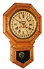 Wm. L. Gilbert Clock Co., Winsted, Conn., "Admiral" oak 8 day time, strike and calendar wall clock, c1901
