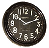Ansonia Clock Co., New York, NY, "Gallery No. 1" black painted wall clock now fit with German, 8 day, time and strike, movement, c1914