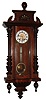 Gebr. Wilde, Villingen, Germany, 8 day spring-wound time and strike walnut Vienna regulator, c1900