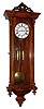 M. Schimberger(?), Wien, Austrian walnut 2 weight time and strike Vienna regulator, c1880