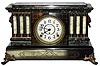 Seth Thomas Clock Co., Thomaston, Conn., Adamantine green marble look, 8 day, time and strike, mantel clock, c1909