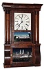 Daniel Pratt and Sons, 8 day, time and strike miniature column and cornice shelf clock.  These were made by E. O. Goodwin, Bristol, CT for Pratt. (Goodwin used B&I movements), c. 1855.